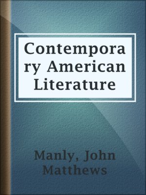 cover image of Contemporary American Literature